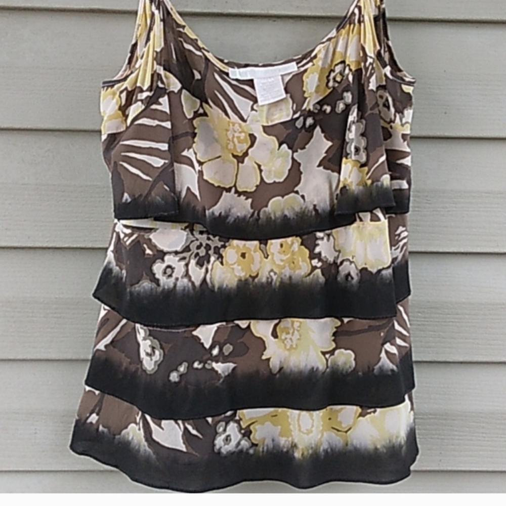 Floral Layered Silk Blend Top